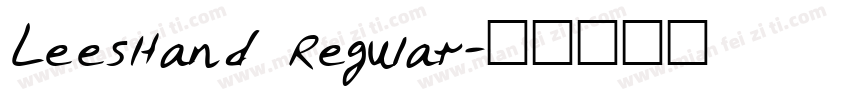 LeesHand Regular字体转换